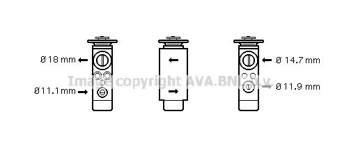 AVA QUALITY COOLING Izplešanās vārsts, Gaisa kond. sistēma FD1380